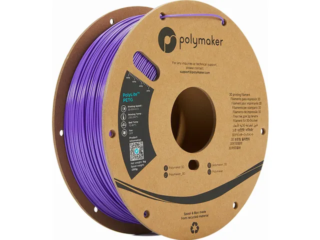 Polymaker PolyLite PETG filament 1,75 mm Paars 1kg