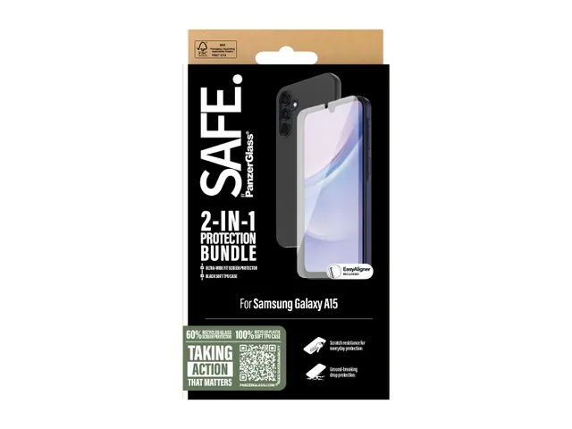 PanzerGlass SAFE. by 2-in-1 Bundle Samsung Galaxy A15, Samsung, Sam