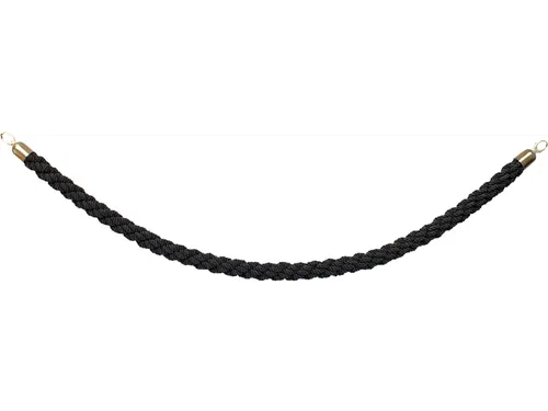 Afzetkoord Securit 150cm zwart met goudkleurige knop