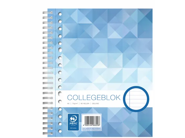 Collegeblok Work A5 lijn 80vel 70g 17-gaats
