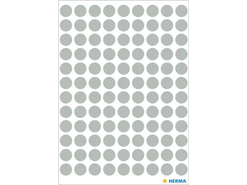 HERMA 1838 Multipurpose etiketten Rond 8mm Grijs 540 stuks