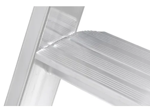 trapladder,eenzijdig,7treden,stand H 1,58m,balk L 2,38m,aluminium