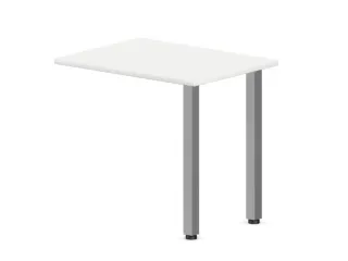 aanbouwtafel,i.h.v.,HxBxD 720-840x800x600mm,2voeten verchroomd,Bl-wit - 1