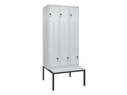 Z-garderobekast,HxBxD 2120x900x815mm,6vak,vak B 300mm,draaigrendel