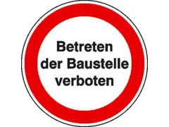 panneau d'interdiction Chantier interdit au public alu gaufré laqué