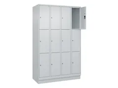 lockerkast,HxBxD 1950x1200x500mm,4x3vakken,vak B 300mm,cil.-slot