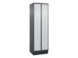 Z-garderobekast,HxBxD 1950x600x500mm,vak B 150/300mm,cil.-slot,sokkel - 1