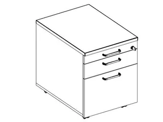 mobiel ladeblok,HxBxD 600x430x800mm,1lade(n),NE-esdoorn - 7