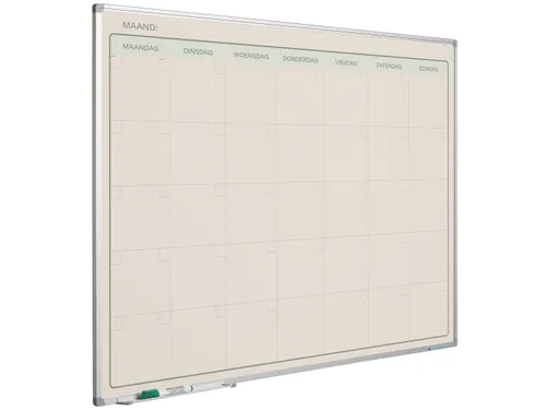 Maandplanner Elegance Nederlands softline profiel 8mm 90x120cm alu