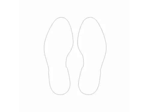 plaksymbool,voet,markering HxB 297x110mm,wit