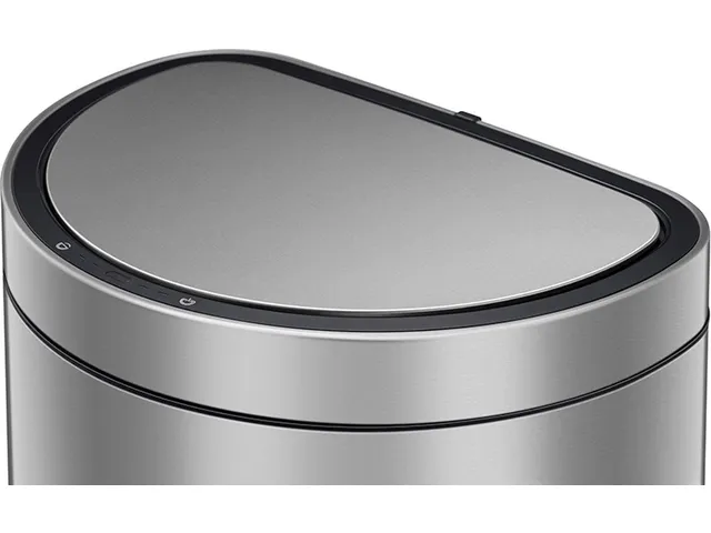 Mirage Semi-round Prullenbak Sensor Bin 47 Liter Mat Rvs