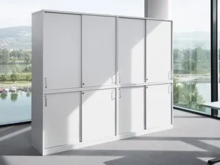 opzetkast,v. roldeurkast,HxBxD 740x1200x445mm,roldeur,MP-lichtgrijs - 7