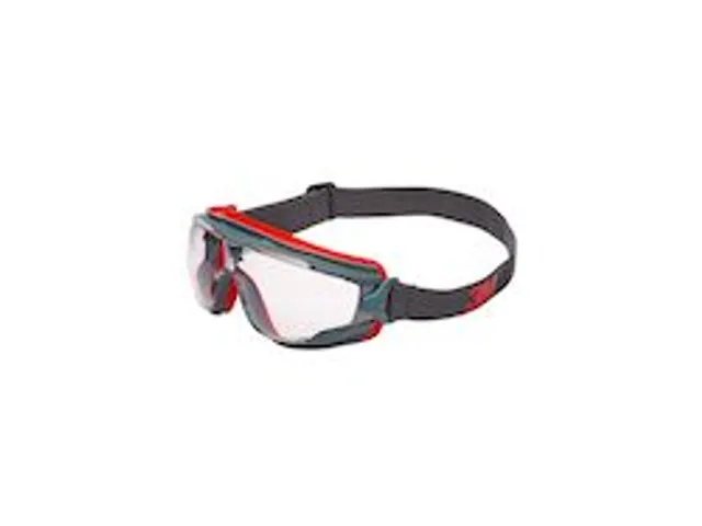 Lunettes-masque GG500 verre transparent monture gris/rouge