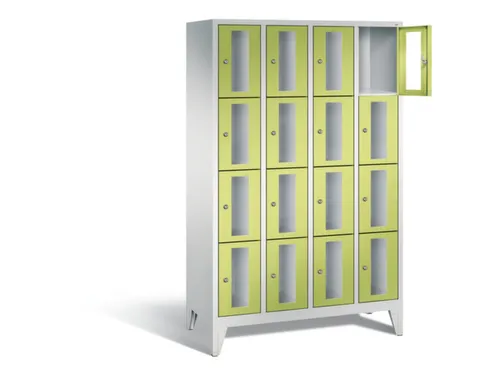 Lockerkast 1850x1190x500mm 4x4 vakken Cilinderslot Poten, RDS1108060