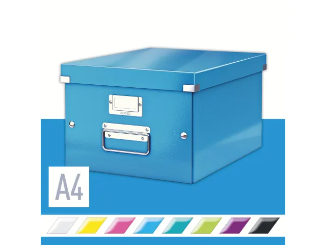 Opbergbox WOW Click & Store 281x200x370mm blauw 85% gerecycled karton