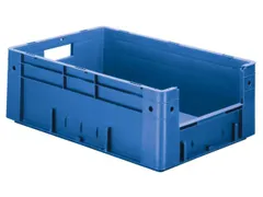 Euronorm Stapelkrat Blauw 210x600x400mm 38l Gesloten Grijpopening