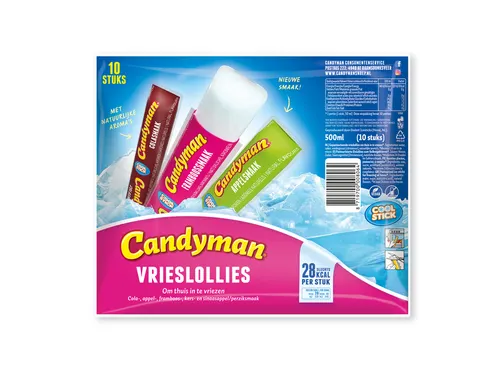 Vrieslolly Candyman 50 milliliter zak 10 stuks