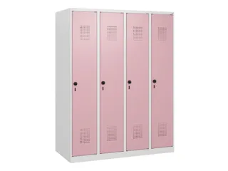 schoollocker,HxBxD 1530x1200x500mm,4vak,vak B 300mm,draaigrendel - 2