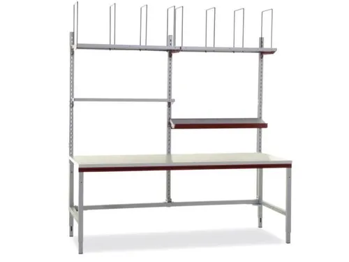 complete paktafel,HxBxD 690-960x2000x800mm,blad lichtgrijs