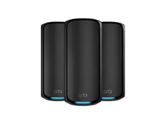 NETGEAR Orbi 970 Series Quad-Band WiFi 7, 3-Pack, Zwart, Intern, Mesh-