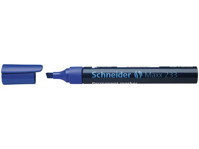 Marker Schneider Maxx 233 permanent beitelpunt blauw