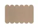Akoestische PET-vilt ovale stroken beige 30x120cm 6 stuks