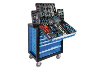 gereedschapswagen,met uitrusting,HxBxD 970x762x460mm - 1