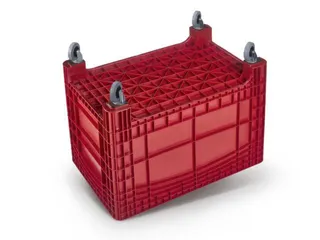 container met grote capaciteit,HxLxB 950x1200x800mm,535l,PE,rood - 3