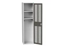 Lockerkast 2000x525x550mm 2 vakken, ventilatiedeur, RAL7016