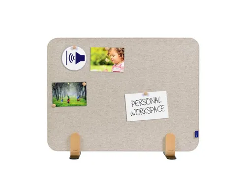 Elements Bureauscherm akoestisch 60x80cm Beige Houders