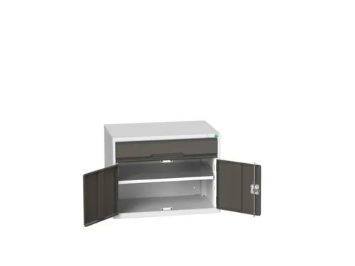 ladekast HxBxD 600x800x550mm 1lade 2deuren RAL7035 front RAL7016