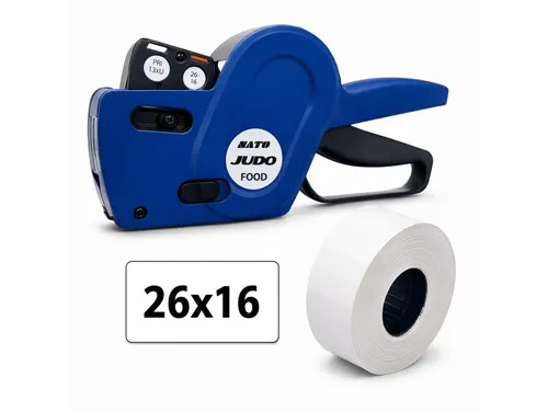 Etiket voor Sato Judo Food 26x16 mm wit permanent