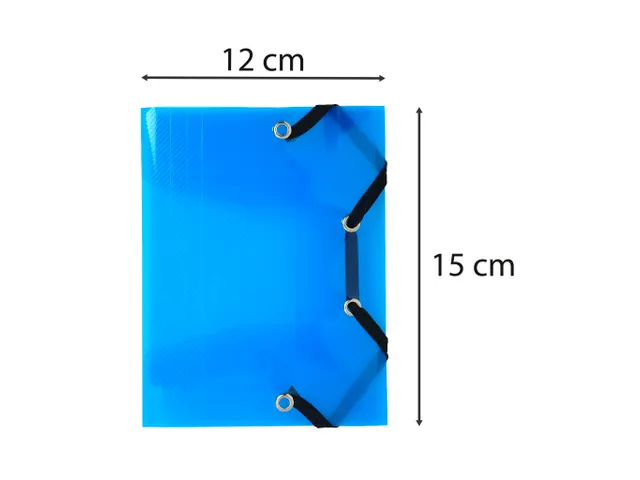 Elastomap 3-Kleps Polypropyleen Crystal Pocket Formaat 12x16cm Assorti