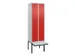 locker voor scheiding van kleding,HxBxD 2120x600x815mm,2vak