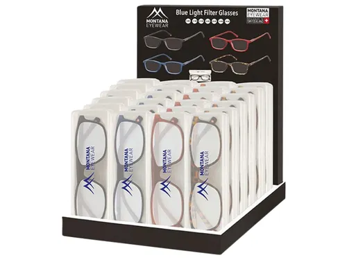 Leesbril Montana blue light filter assorti 24 stuks