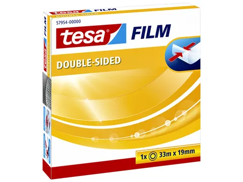 Dubbelzijdige plakband Tesa film 19mmx33m