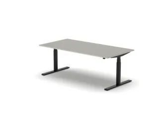 Elektrisch ihv bureau,HxBxD 650-1310x2000x1000mm,blad lichtgrijs - 1