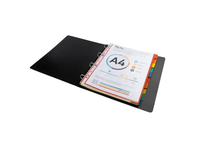 Tabbladen in glanskarton 220g 10-delig A4 maxi Assorti