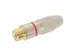 Vrouwelijke Rca Plug - Verguld Contact - Rood