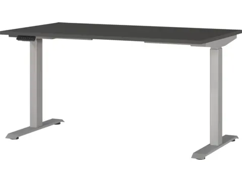 Elektrisch ihv bureau,HxBxD 720-1200x1400x800mm,blad grafiet