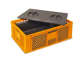 Euronorm-stapelbak,m. isoleerbox,HxLxB 240x600x400mm,20l,PE,oranje - 2