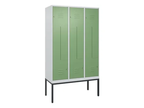 Z-garderobekast,HxBxD 2120x1200x500mm,vak B 200/400mm,cil.-slot