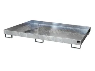 stellingopvangbak,opvangvol. 240l,HxBxD 225x2150x1300mm,staal verzinkt - 1