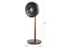 DOMO Statiefventilator Wood Style super stil 33 cm