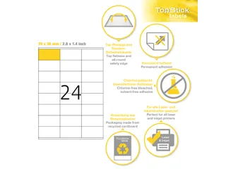 Etiketten universele labels A4 permanent 70x36mm Wit 2400 stuks - 3