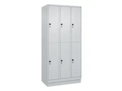 dubbeldekse locker,HxBxD 1950x900x500mm,3x2vak.,vak B 300mm
