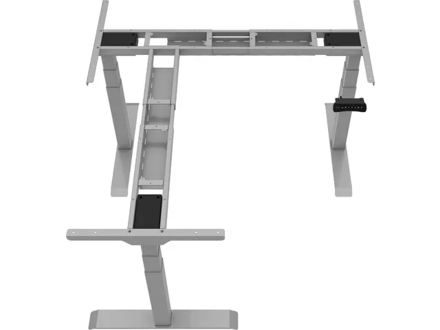 Piètement bureau assis-debout réglage électrique angle 180cm gris
