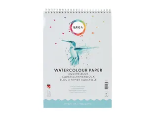 Aquarelblok Qrea A4 20 vel 200gr spiraal - 1