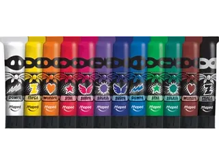 Color'Peps plakkaatverf, 12ml, 12 tubes assorti - 3