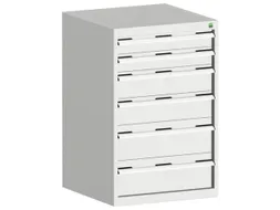 ladekast HxBxD 1000x650x650mm 6laden romp RAL7035 front RAL7035